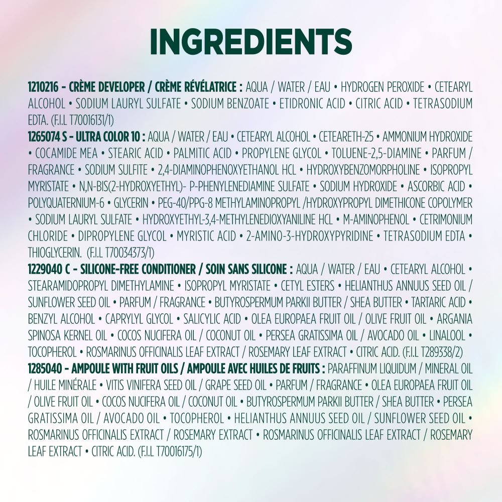 WFP 755029 ULTRA COLOR 10 INGREDIENTS EN